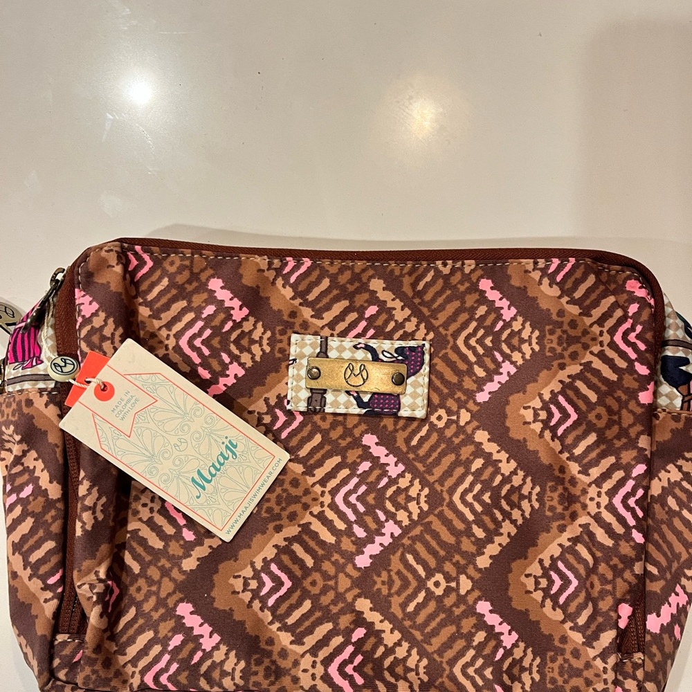 Maaji 10.5” Cosmetic Bag NWT geometric horse prints